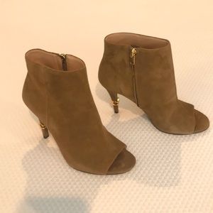 Carmel Remi Peep-Toe Booties, 3” heel.